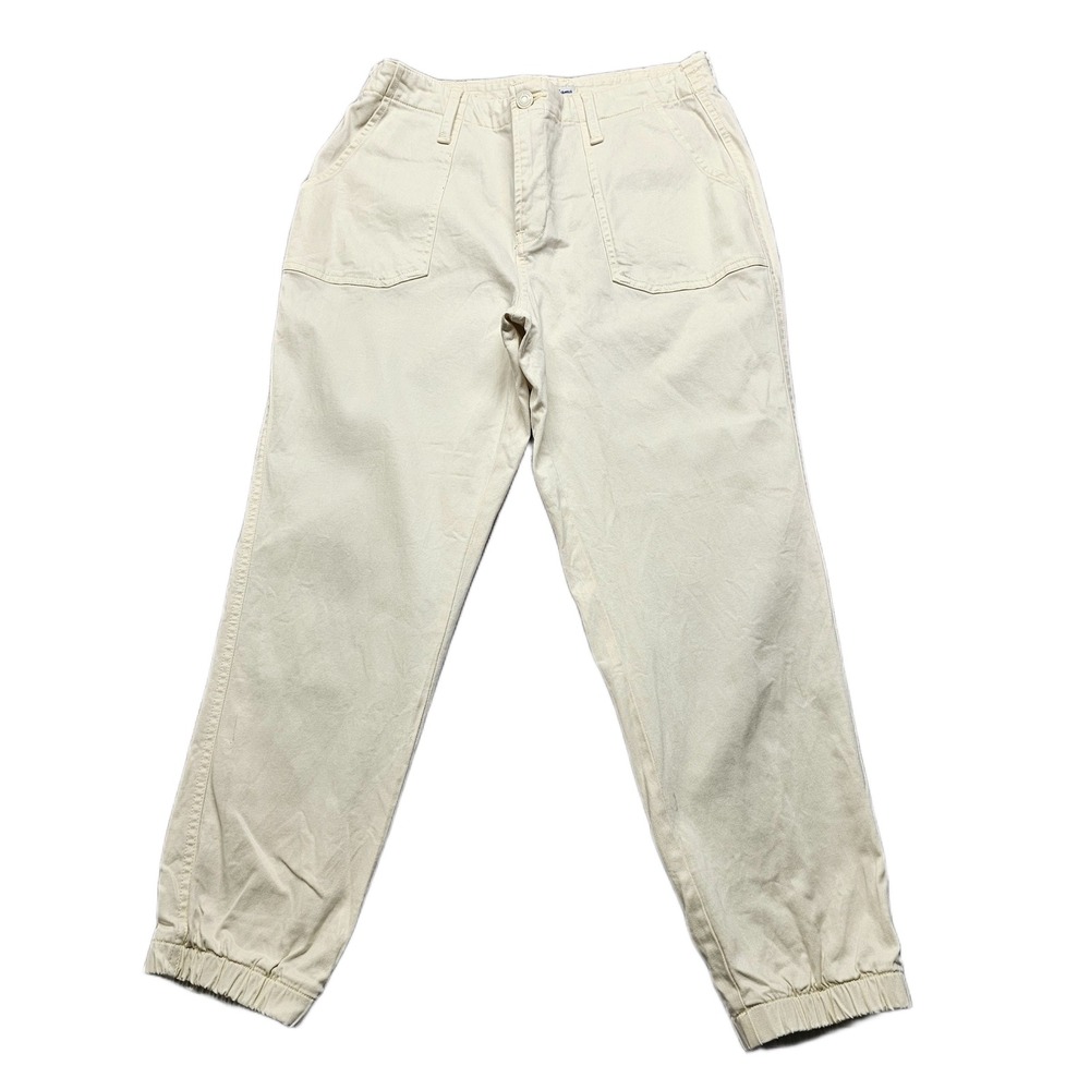 Tommy Bahama‎ Jogger Pants Womens 8 Cream Comfort Stretch Tapered Leg Outdoor